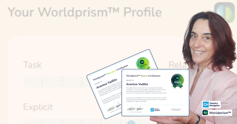 certificada en Worldprism™ Strengths & Teams por Country Navigator